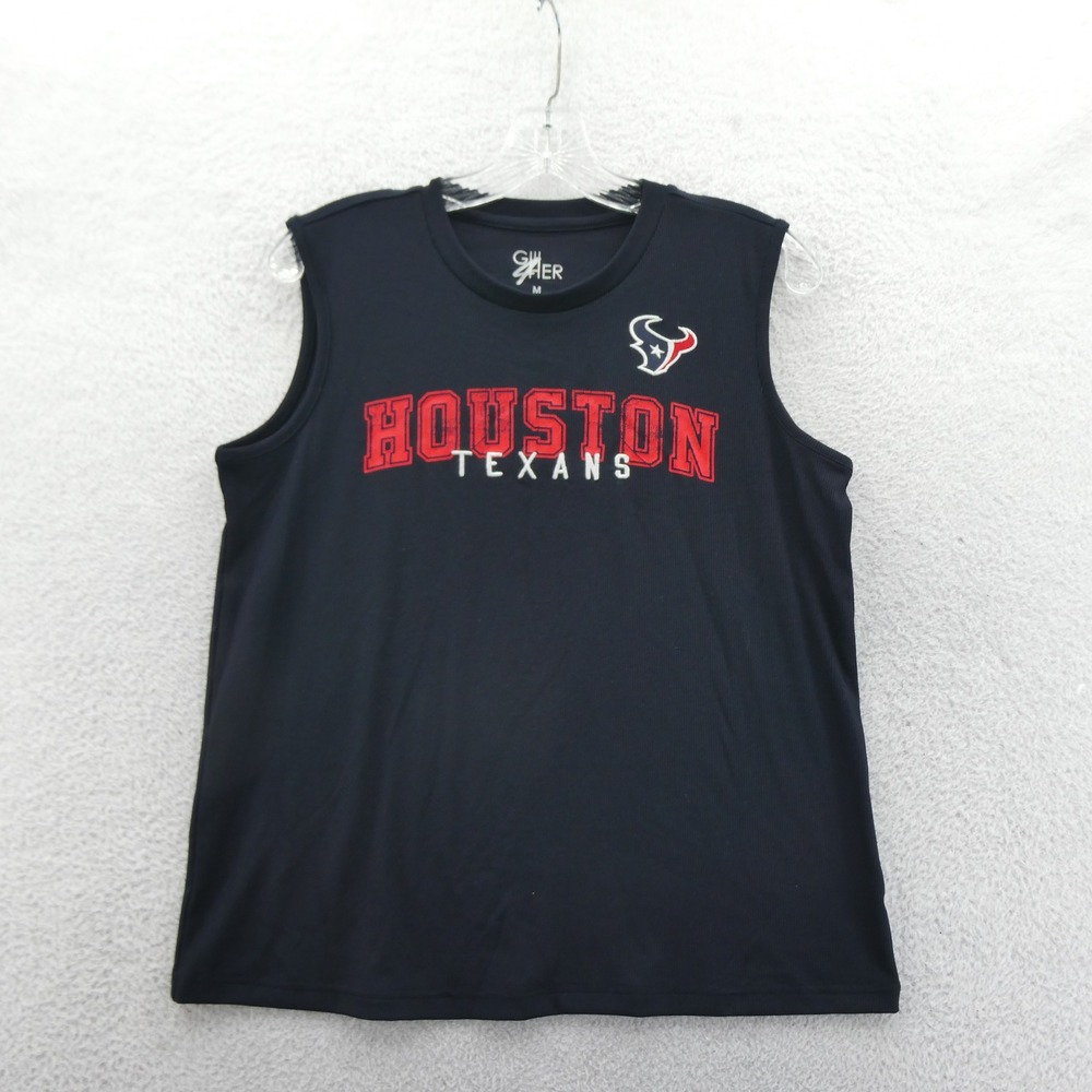 GIII For Her Shirt Womens Medium Houston Texans Navy Blue Ribbed Sleeveless Tank